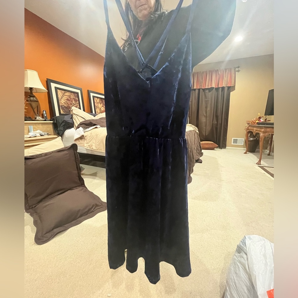 velvet blue dress